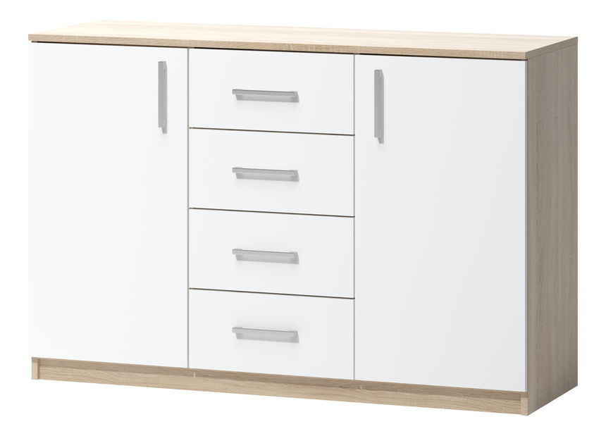 Komód Arte 3 (sonoma tölgy + fehér)