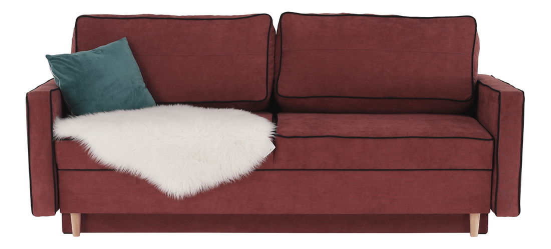 Háromszemélyes kanapé Banuga (rózsaszín + fekete)