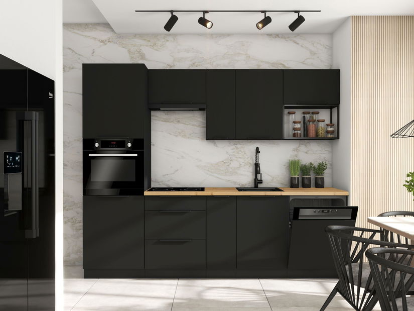 Konyhai polc Onnea (matt fekete + fekete)