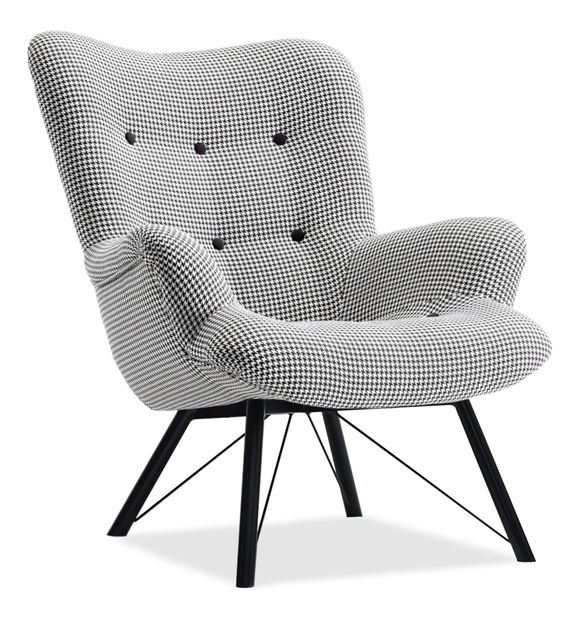 Relaxačné kreslo Dawntawn (biela + čierna)