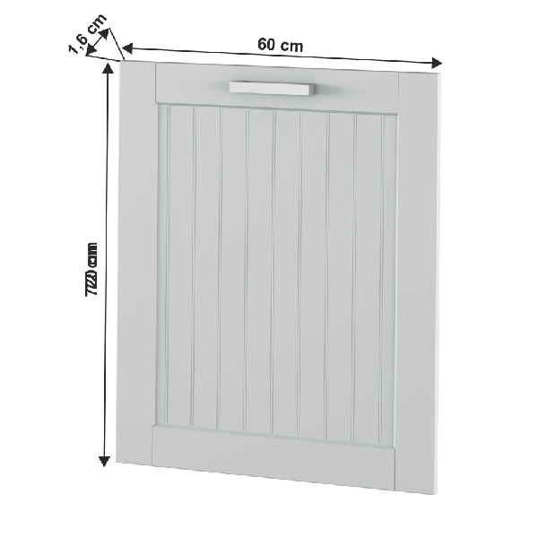 Dvierka na umývačku riadu Janne Typ 59 (svetlosivá)