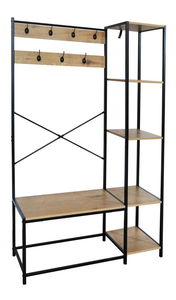 Vješalica Bardy (crna + hrast)