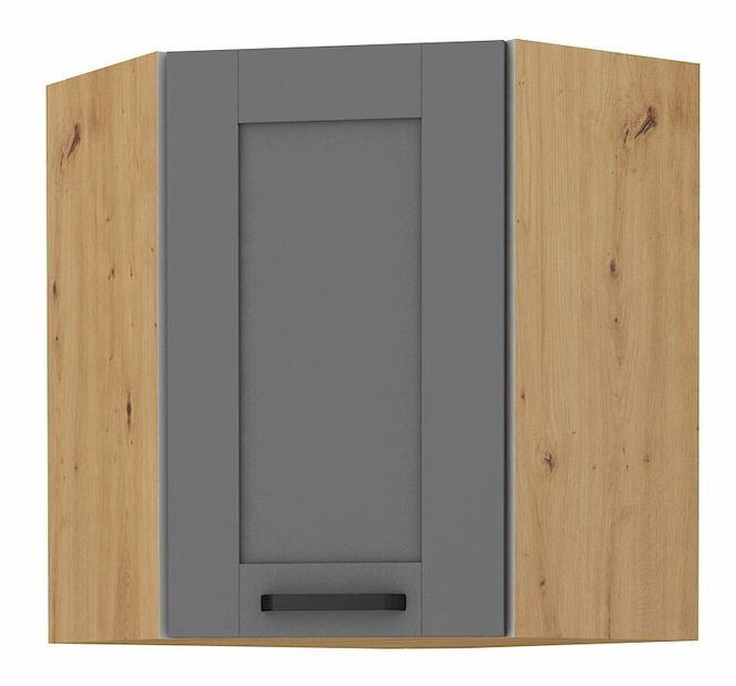 Dulap superior de bucătărie de colț Lucid 58 x 58 GN 72 1F (Stejar artisan + dustgrey)