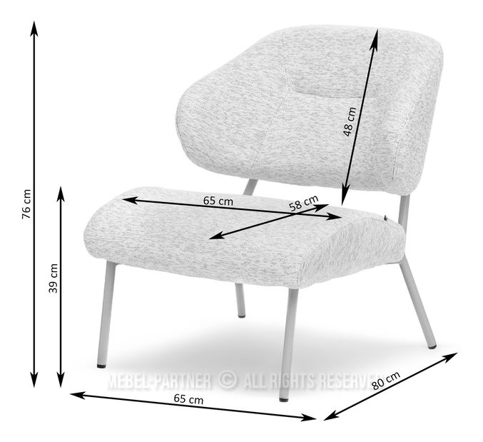 Kreslo Estrida F (krémová + sivá)