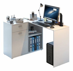 Kutni PC stolić Kalimoro (bijela) *Outlet moguća oštećenja