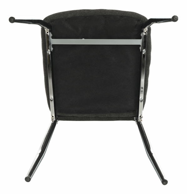 Scaun de sufragerie Odile new (gri maro + Crom)