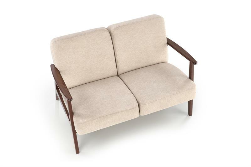 Kétszemélyes kanapé Milian 2 (bézs + dió)
