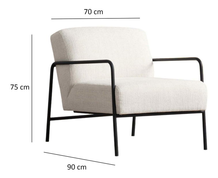 Fotel Etorella (fehér + fekete)