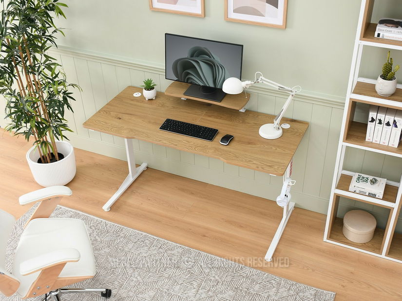 Masă PC Matts 140 (stejar + alb)