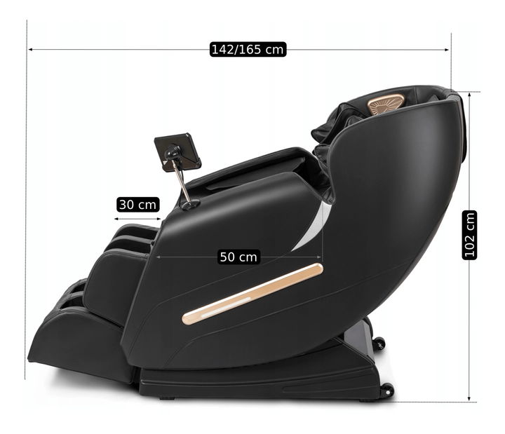 Masážne kreslo Visita Max (čierna) 