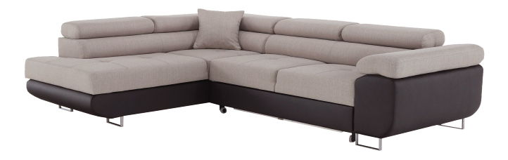 Sarokkanapé Afton (barna + bézs) (B)