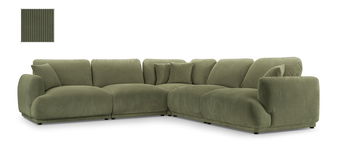 Rohová sedačka Chako (L) (zelená)