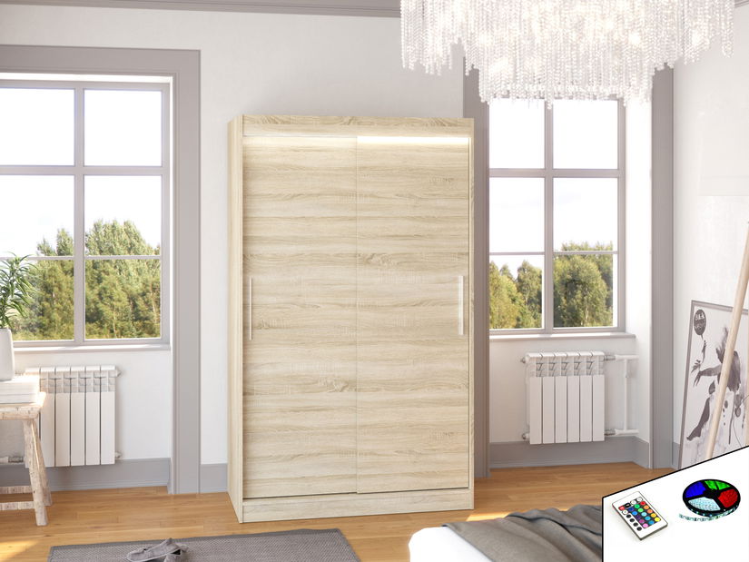 Dulap de haine Connor (Stejar sonoma) (cu iluminat LED)