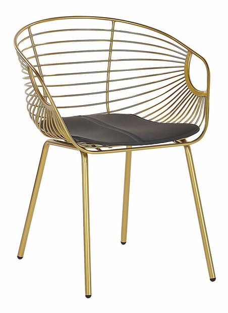 Set 2 ks. jedálenských stoličiek HABIR (zlatá)