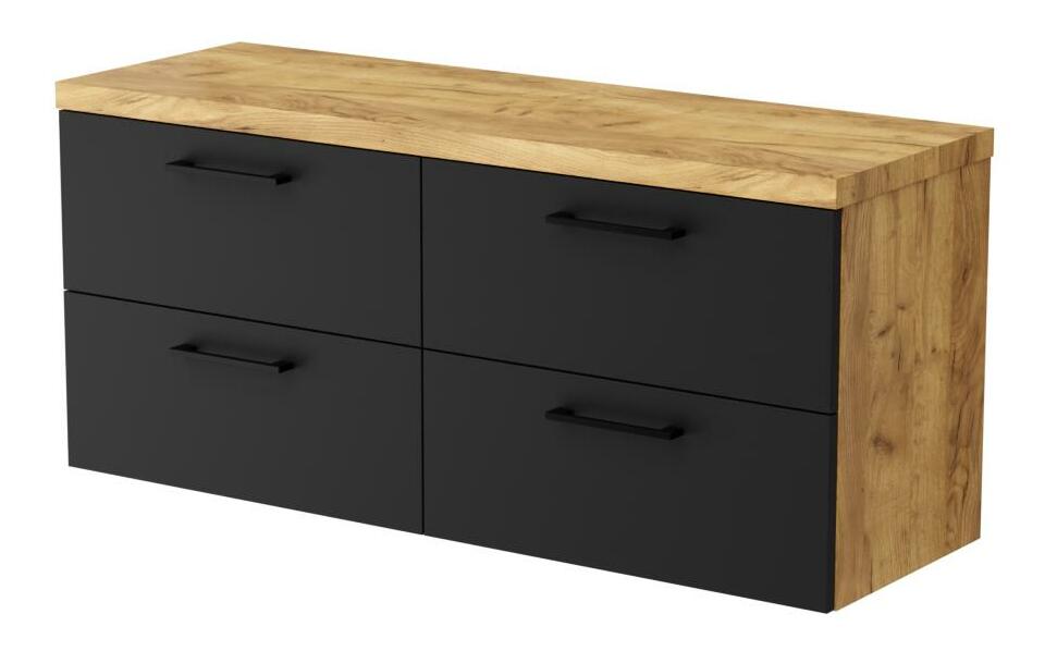 Zidni kupaonski ormarić Valiant M (craft zlatni + crna)