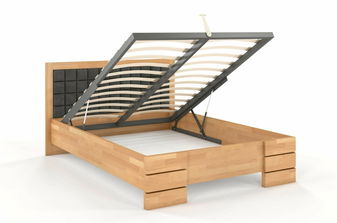 Manželská posteľ 160 cm Naturlig Storhamar High BC (buk)