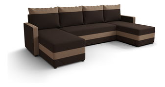 Rohová sedacia súprava U Pure U Bis (tmavohnedá + béžová)