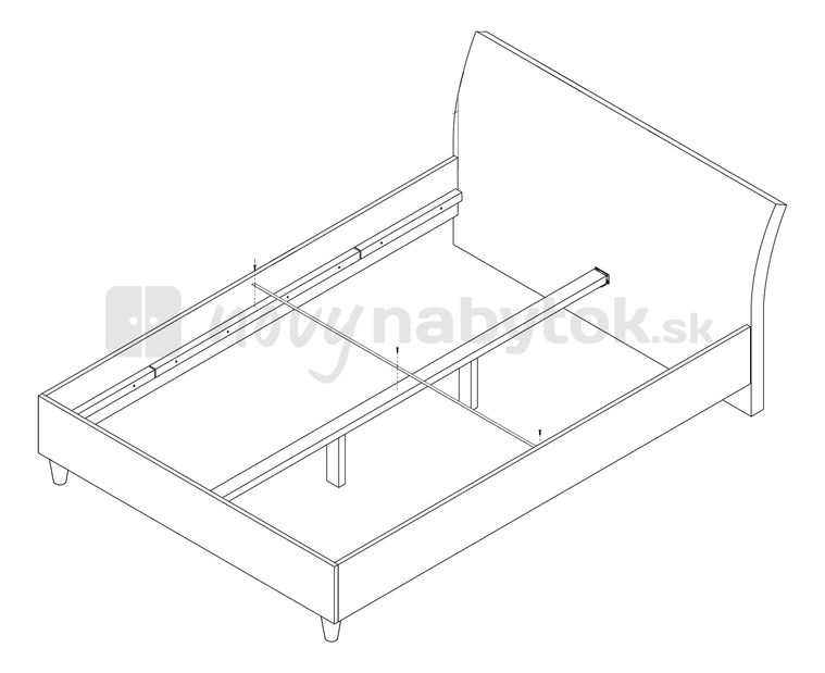 Manželská posteľ 180 cm Diego hnedá
