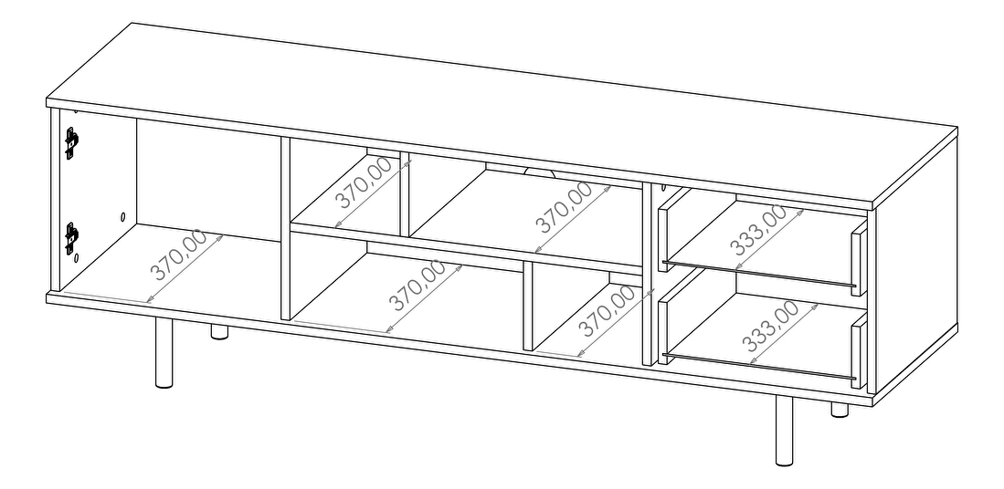 TV stolík/skrinka Nalani RTV (kašmírová)