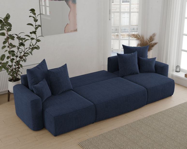 Kutna garnitura Denia U (tamnoplava)