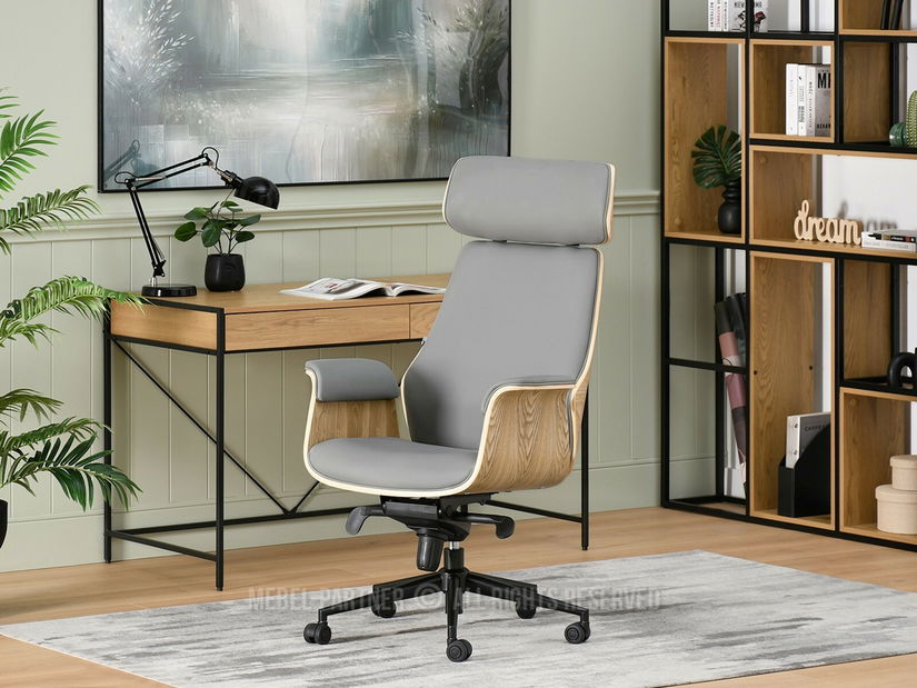 Fotel Lionel (szürke tölgy + fekete)