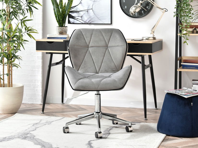 Fotel Velma M (szürke + króm)