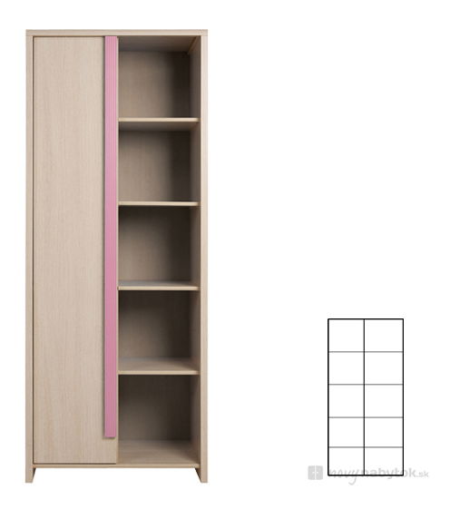 Polcos szekrény Carl REG1D/80