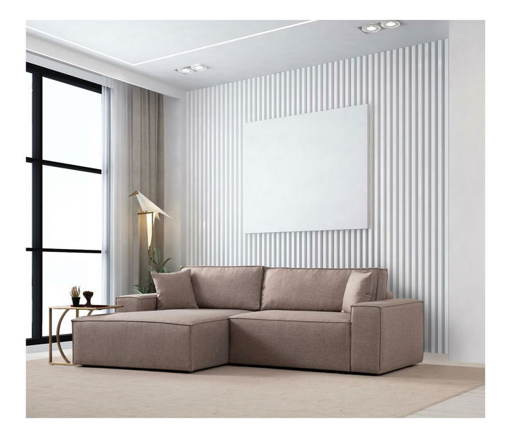 Sarokkanapé Pirlofenzza (tárolóhellyel) (B) (barna)