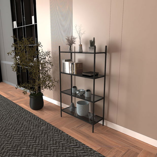 Regal Mortha (crna + dimljeno staklo)