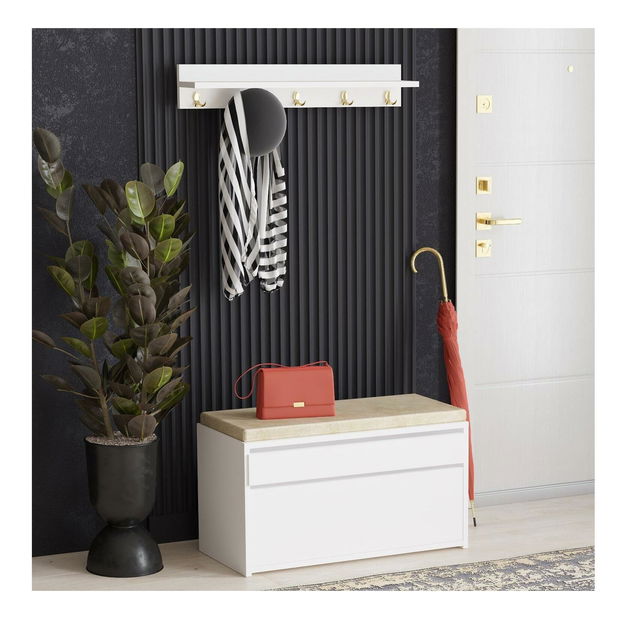 Mobilier hol Bobika (alb + auriu)