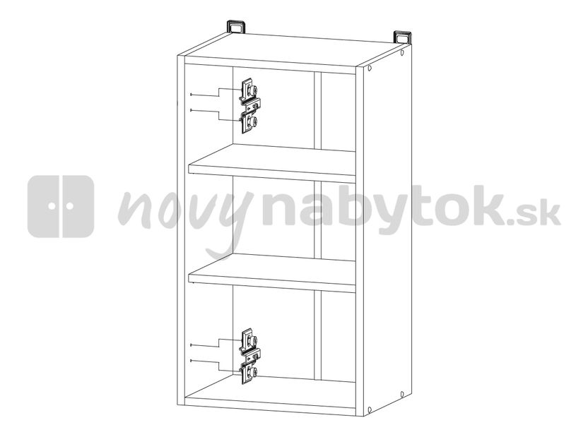Horná kuchynská skrinka BRW Nika NKG-40/72-P