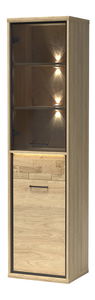Vitrína Milley 04 (s LED osvetlením) (hikora)