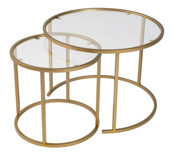 Set de 2 măsuțe de cafea Grammy (auriu)