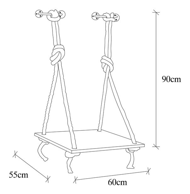 Polica Nusoma 2 (čierna + drevo) 