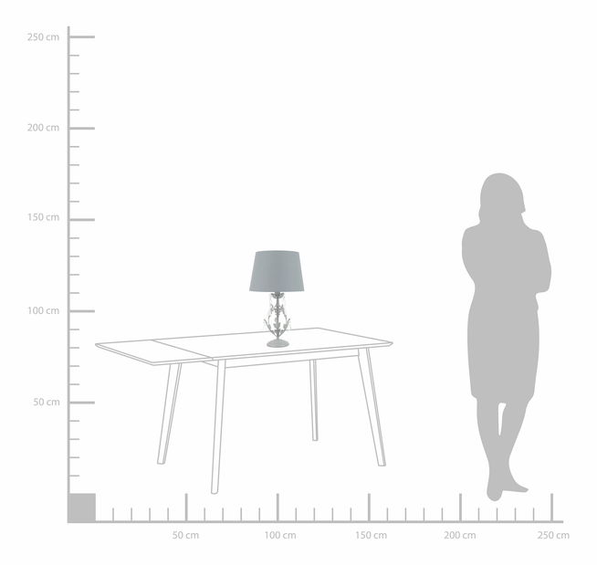 Stolná lampa Iluka (sivá)