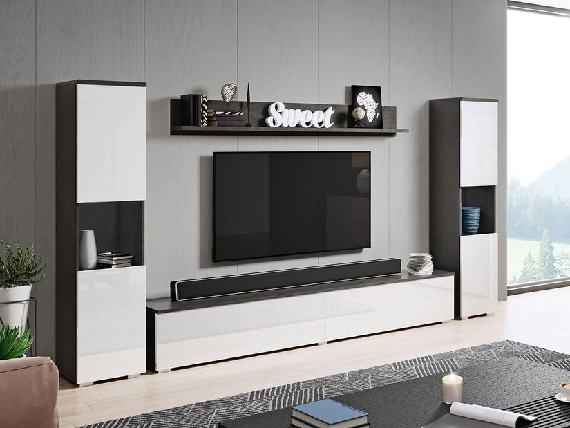 Mobilier living Nova XL (matera + alb lucios)