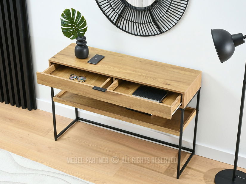 Konzolový stolík Norma Xl (dub + čierna)