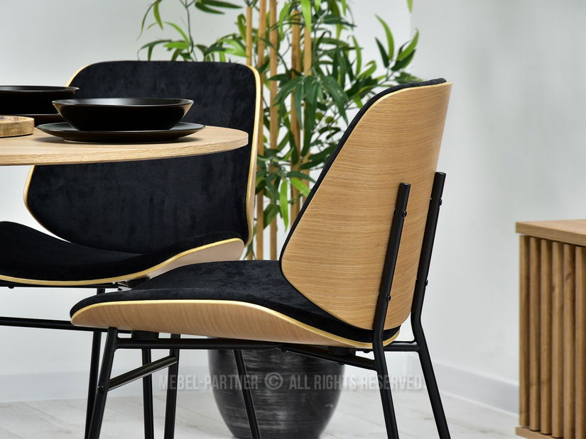 Stolica Jordan (crni hrast + crna)
