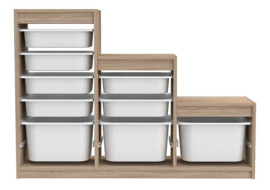 Organizator za igračke Dremonka 9 (hrast sonoma + bijela)