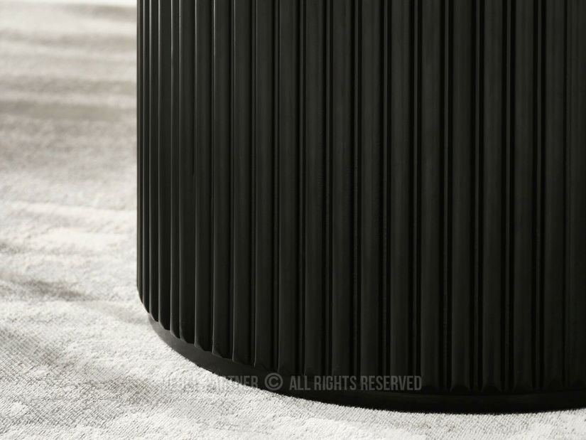 Măsuță cafea Dolfy (marmură negru + negru) *resigilat