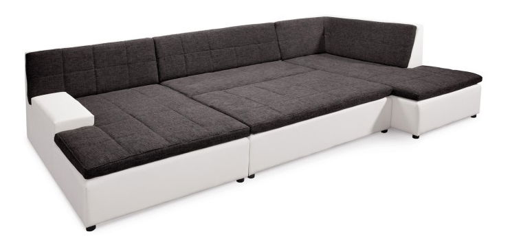 Rohová sedačka U Houston U (s taburetkou) (L)