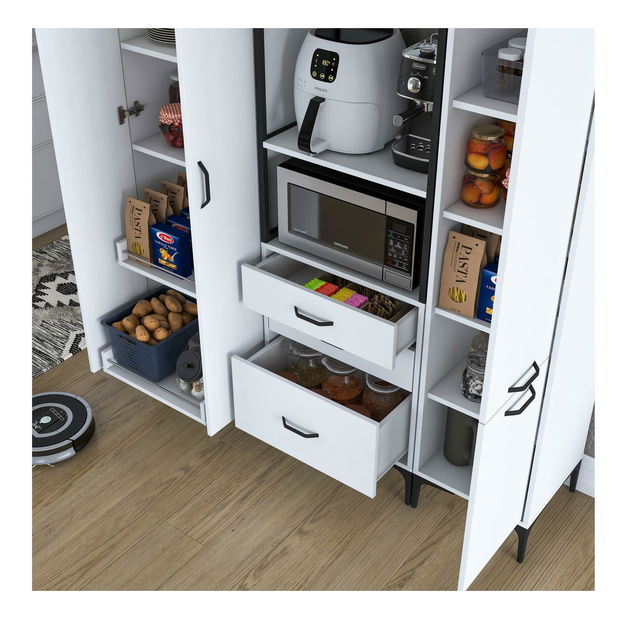 Dulap cu rafturi Jenaretta 144 (alb)