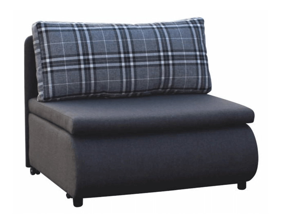 Fotelja Kotu New (siva + karirano sivo) 