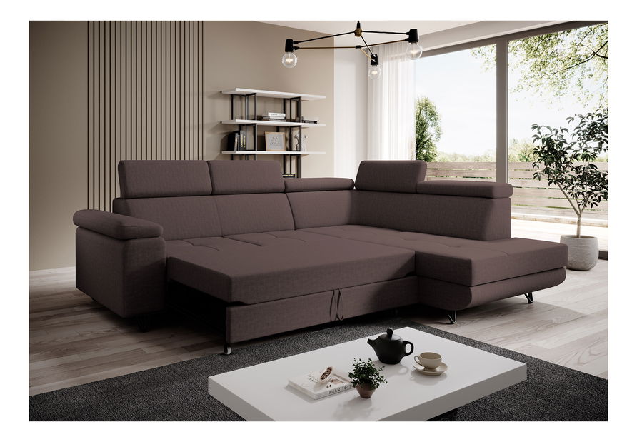 Széthúzható ülőgarnitúra Jopo (barna) (J) 