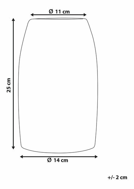 Váza LAVENA 25 cm (üveglaminált) (fehér)
