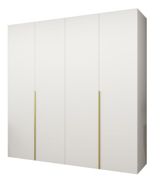 Šatníková skriňa 200 cm Alice 1 (biela + zlatá)