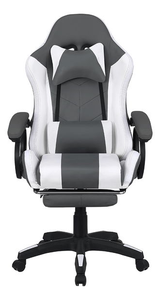 Kancelárske kreslo Juventa (s RGB LED osvietením) (čierna + biela)