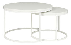 Dohányzóasztal-szett 2.db. Round 2 (fehér)