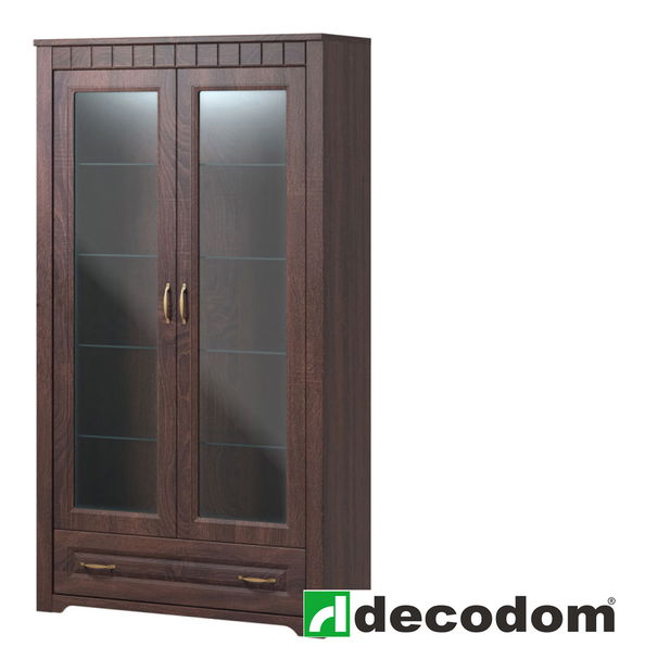 Vitrína Decodom Lirot Typ 18 (dub pílený schoko)