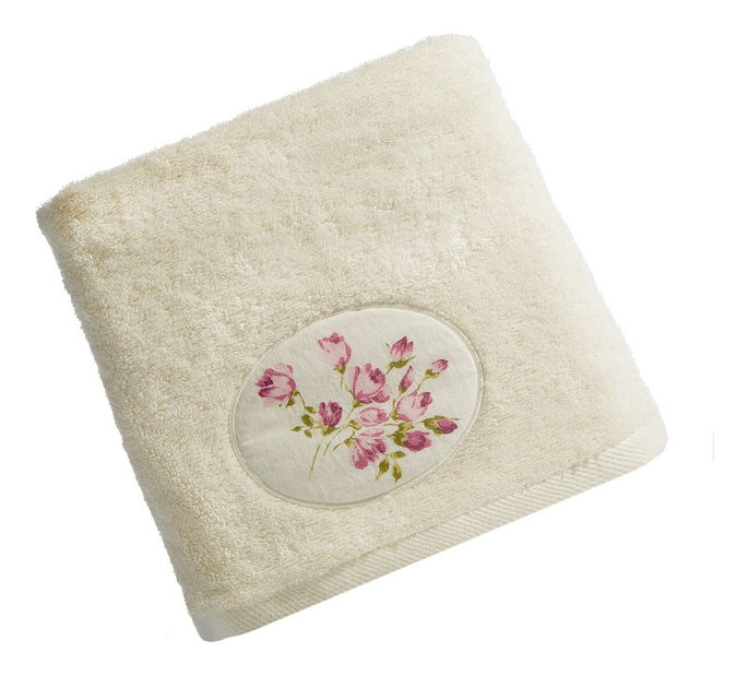 Ručnik 140x70 cm Garden 202 (krem + ružičasta) (3 kom)